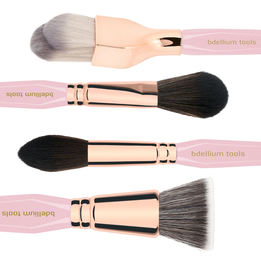 BDELLIUM PINK GOLDEN TRIANGLE FACE BRUSH SET