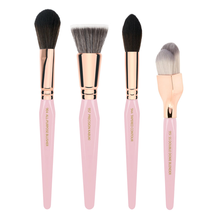 BDELLIUM PINK GOLDEN TRIANGLE FACE BRUSH SET